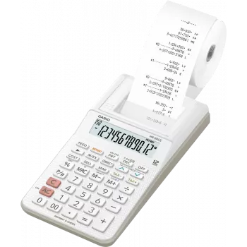 CASIO calcolatrice da tavolo con stampa HR-8RCE-WE bianco