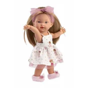 Bambola Llorens Valeria 28 cm – tratti realistici, corpo morbido, testa e arti in vinile
