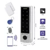 Qoltec 52448 serratura a codice TITAN con lettore di impronte digitali | RFID | BT 4.0 | codice | carta | portachiavi | campanello | IP68 | EM