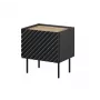 Comodino Cama ONDA 50x40x54 cm nero MDF/truciolare set da 2