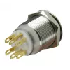 Interruttore a vandalismo Lamptron 19mm - Silverline - rosso