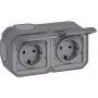 Legrand Plexo nuovo APWG Schuko 069742L presa 2 vie grigio IP 44 5 (069742L)