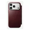 Custodia per smartphone Nomad Modern Leather Folio per Apple iPhone 17 Pro, 6,3 pollici (16 cm), pelle bordeaux