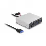 Hub USB DeLOCK 64207 5000 Mbit/s nero grigio