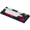 LORGAR KBP70TKLW, tastiera da gaming meccanica TKL wireless Pro, nero/rosso, layout EN