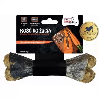 Osso da masticare dentale SYTA MICHA 13,5 cm — Pesce (salmone) snack funzionale per cani adulti, proteine 90%, grassi 2,8%