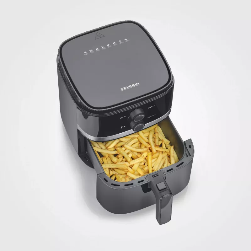 Friggitrice ad aria calda Severin FR 2452 4,3 L 1500 W nero argento