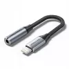 Adattatore audio Vention Lightning su 3,5 mm BMBHA, adattatore cablato Lightning su 3,5 mm con cavo da 0,1 m, grigio