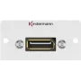 Kindermann Konnect 50 alluminio - faceplate snap-in modulare - DisplayPort