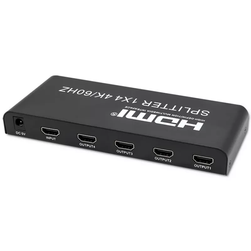 Qoltec 51799 Splitter HDMI attivo 4 x HDMI 4K x 2K | 6 Gb/s | 60 Hz