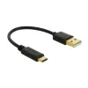Cavo di ricarica USB DeLOCK Type-A su USB Type-C 15 cm nero