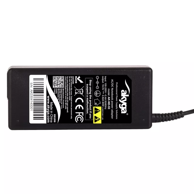Alimentatore per notebook Akyga AK-ND-53 19,5 V / 4,62 A, 90 W, connettore 4,5 x 3,0 mm con pin, per Dell