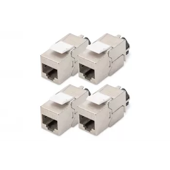Modulo Keystone Digitus Cat. 6A schermato 4 pezzi argento RJ-45