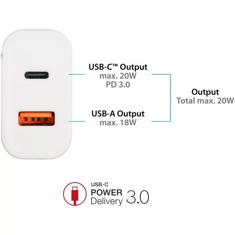 Alcasa PCA-W003W caricabatterie per dispositivi mobili bianco (PCA-W003W)