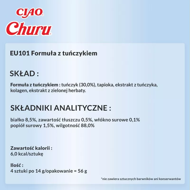 INABA Churu ricetta tonno - snack per gatti - 4x14 g