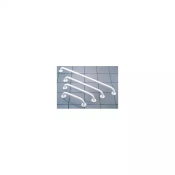 Maniglione di sicurezza per bagno Mobilex 80 cm supporto in metallo, bianco, diametro 22 mm, a parete, carico massimo 120 kg
