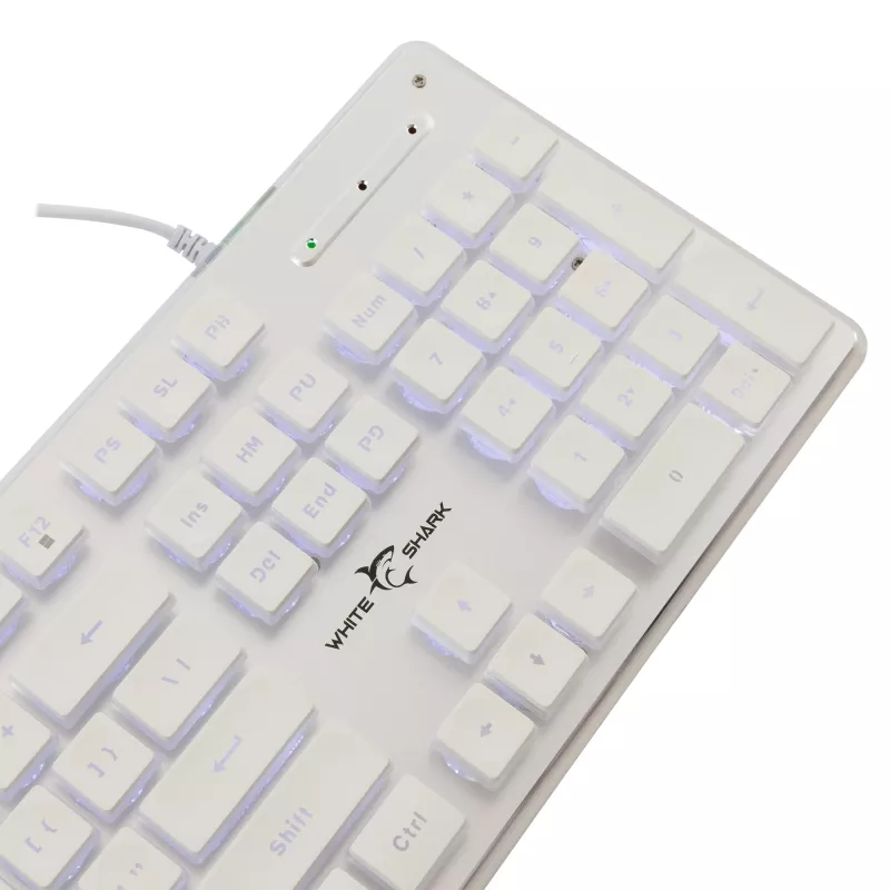 Tastiera da gaming meccanica White Shark TACHI-W-US — layout TACHI White compatto