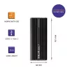 Case esterno per SSD QOLTEC NV2270 per unità M.2 SATA/NVMe, USB-C, fino a 2 TB