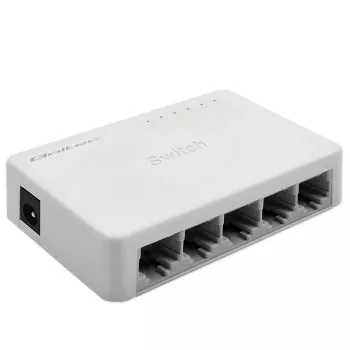 Switch di rete QOLTEC 52247 5 x porte RJ45 1000 Mbit/s Gigabit unmanaged