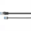 Goobay cavo patch CAT 6A ultra flessibile sottile U/FTP nero – connettore extra corto (74318)