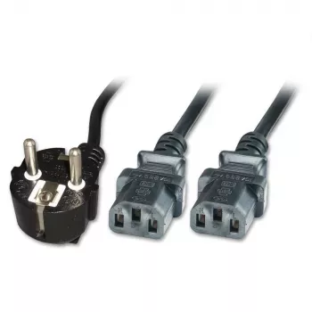 Microconnect PE011318 cavo di alimentazione nero 1,8 m spina tipo F 2 x connettore femmina C13