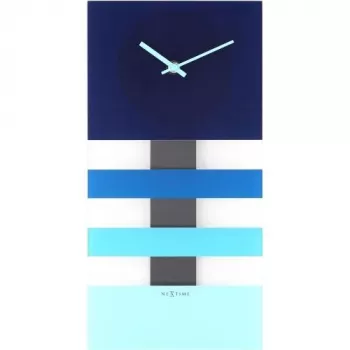NeXtime orologio 2855bl Bold Stripes, 38x19 cm, da parete, blu