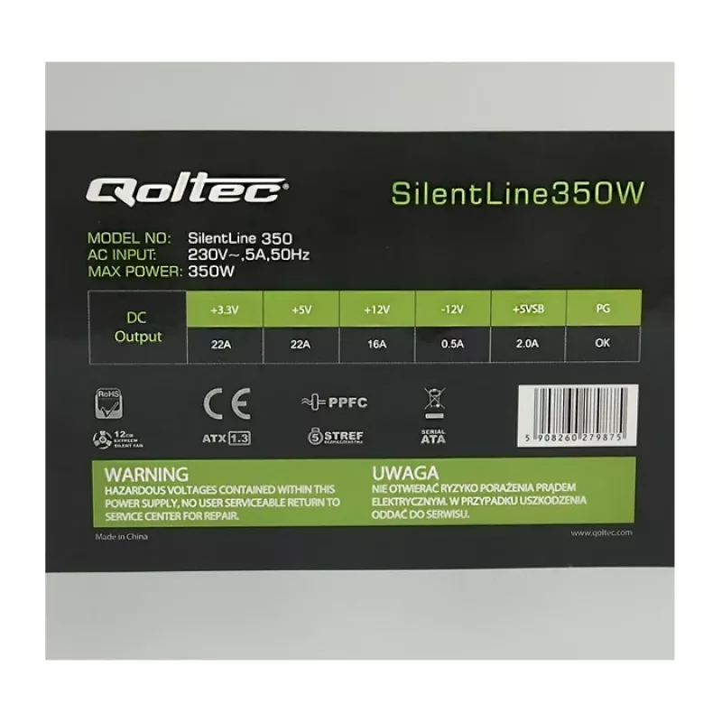 Alimentatore Qoltec ATX 350W