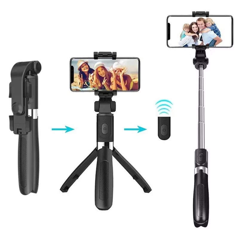 Treppiede MEDIA-TECH MT5542 selfie stick 2 in 1 regolabile in altezza leggero