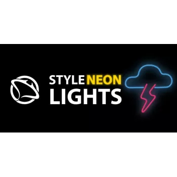 Luce neon MANTA SNL71BL Nuvola con fulmine Blu‑Rosa – insegna LED neon decorativa