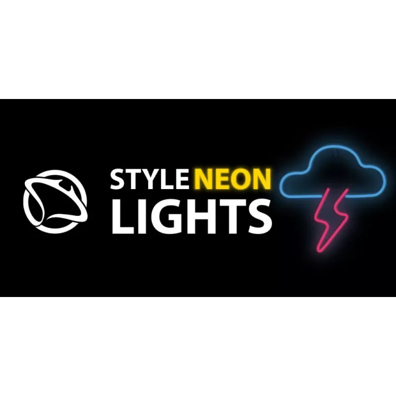 Luce neon MANTA SNL71BL Nuvola con fulmine Blu‑Rosa – insegna LED neon decorativa