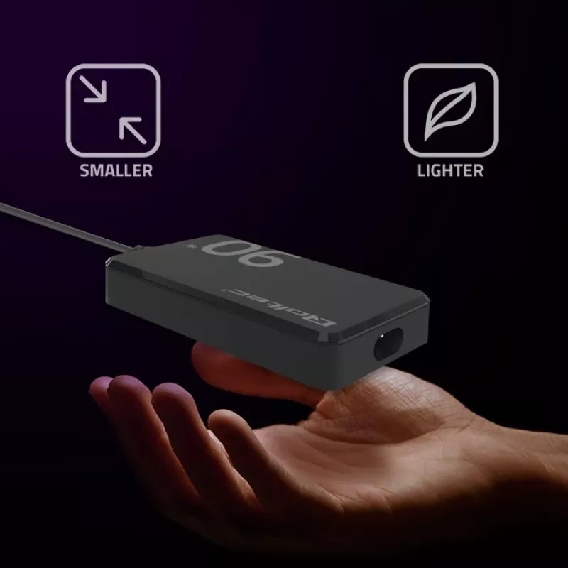 Caricabatterie da parete Qoltec 90W GaN Super Fast SLIM | XP | 5-20V | 4,5A | USB-C 3.1 | Laptop | MacBook | Smartphone | + cavo