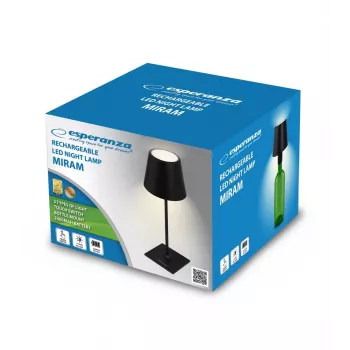 Esperanza ELD119K Miram lampada da scrivania LED, nera