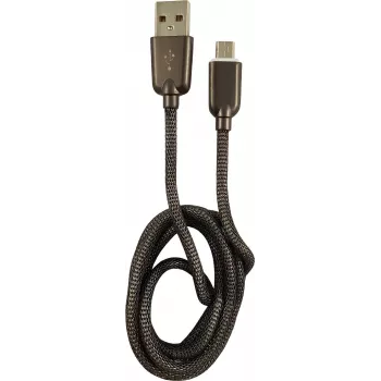 Cavo LC-POWER USB-Micro-1M-6 1 m argento metallizzato, USB-A a Micro-USB (LC-C-USB-MICRO-1M-6)