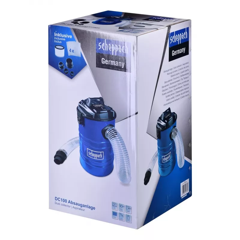 Scheppach DC100 aspiratore di polveri, 65 l, 1200 W
