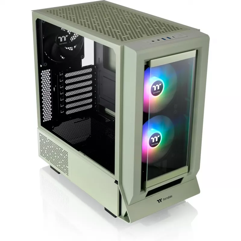 Ceres 350 MX, Case Tower Verde chiaro, vetro temperato x 2