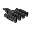 Connettore per pannello solare DeLOCK DL4 1 x femmina su 4 x maschio nero