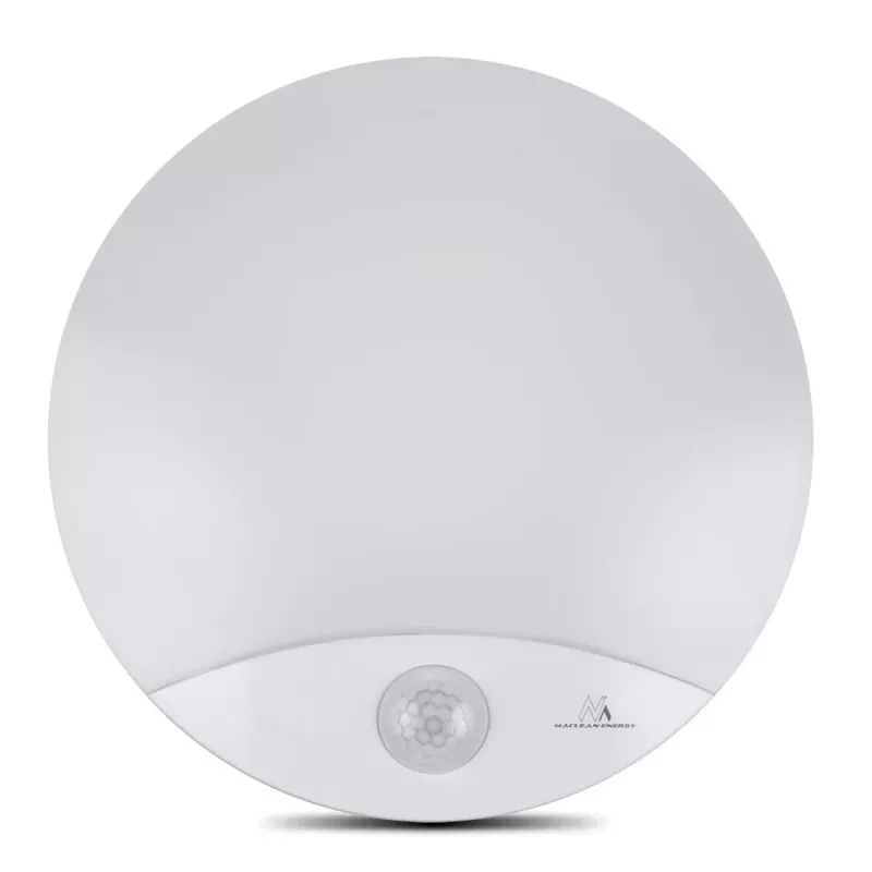 Lampada LED da parete MACLEAN MCE357W con sensore di movimento IR, bianca, per esterni e interni