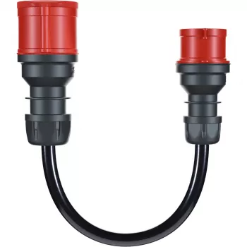 Adattatore per Gemini flex 22 kW CEE rosso trifase 32A > CEE rosso 16A nero 30cm