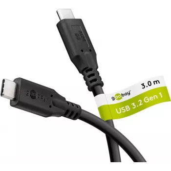 Goobay cavo USB-C USB 3.2 60 W 5 Gbit/s Power Delivery 3 m - connettore maschio> (74729)