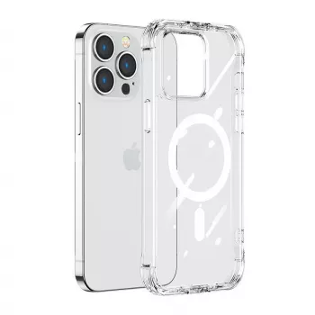 Custodia magnetica trasparente Joyroom JR-14H6 per iPhone 14 Pro, chiusura magnetica, custodia protettiva chiara