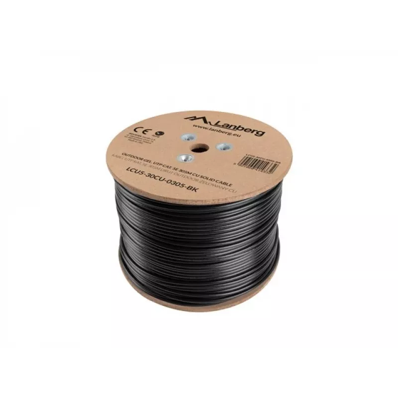 Cavo di rete Lanberg LCU5-30CU-0305-BK 305 m Cat5e U/UTP (UTP) nero (LCU5-30CU-0305-BK)