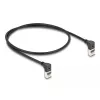 Cavo di rete DeLOCK RJ45 Cat.6A S/FTP sottile 90° verso l'alto 0,5 m nero