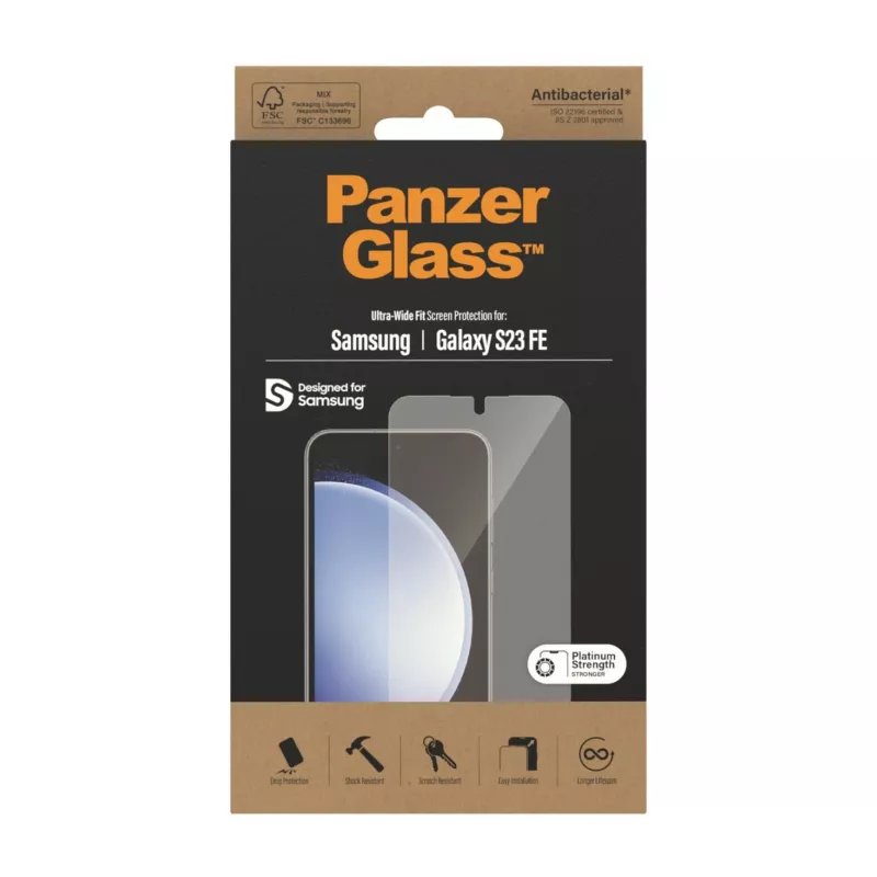PanzerGlass ® Pellicola protettiva per display Samsung Galaxy S23 FE | Ultra-Wide Fit