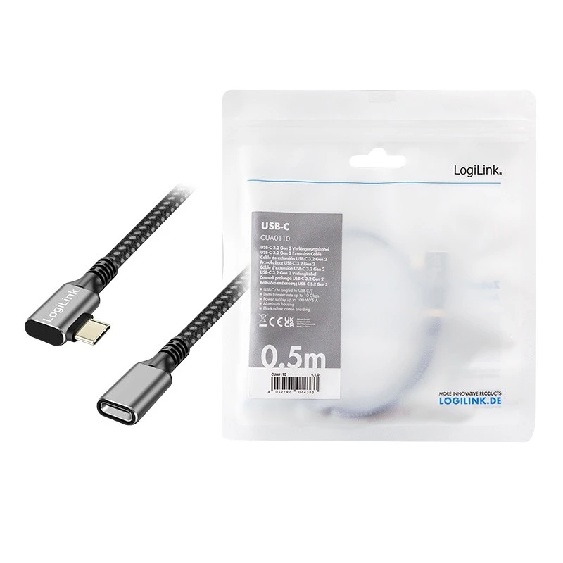 USB 3.2 Gen2 Type-C a USB-C femmina, PD, AV, 0,5 m