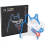 Insegna al neon MANTA Neon Lights Dog with Glasses Manta SNL69MT – lampada da parete decorativa LED al neon a forma di cane