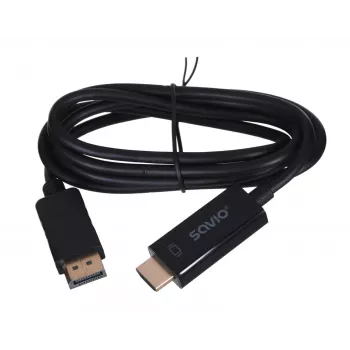 SAVIO adattatore cavo video DisplayPort a HDMI tipo A CL-56, 1,5 m, nero