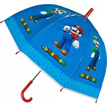 Ombrello (manuale) Kids Euroswan Super Mario — telo trasparente, misura bambino