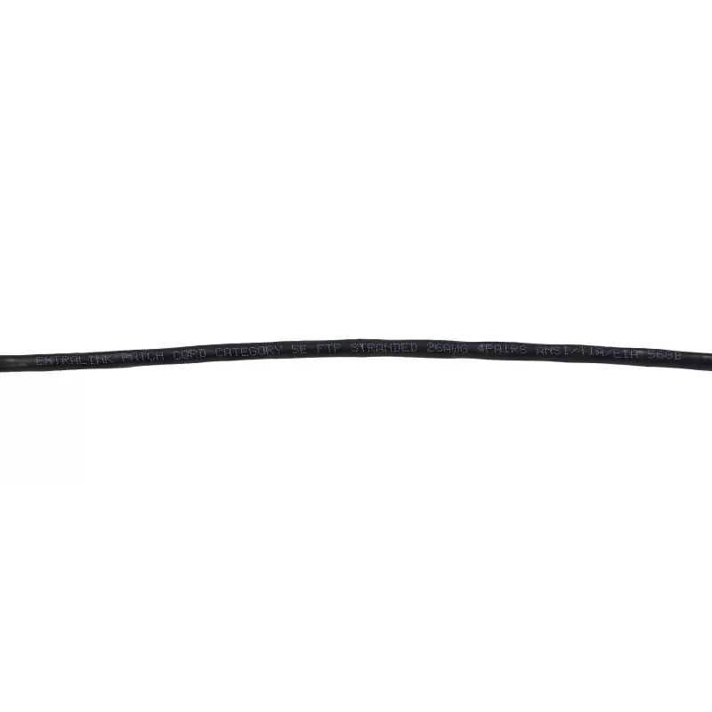 Cavo patch LAN Extralink Cat5e FTP 1 m, F/UTP schermato, RJ-45 su RJ-45, nero