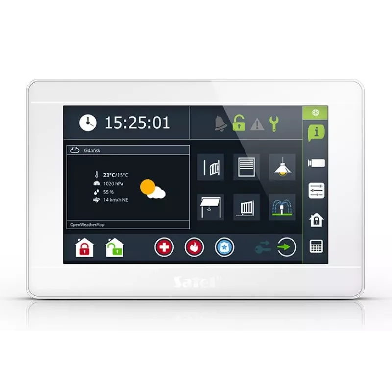 SATEL KEYPAD INT-TSI-W GRAFICO 7 POLLICI (BIANCO)