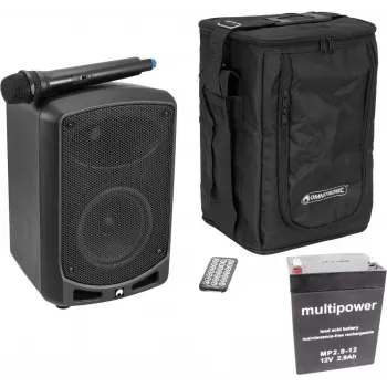 Sistema PA portatile Omnitronic WAMS-65BT con Bluetooth, a batteria